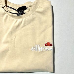 Ellesse VooDoo 100% Cotton Tee in Ivory, Mens M, NWOT